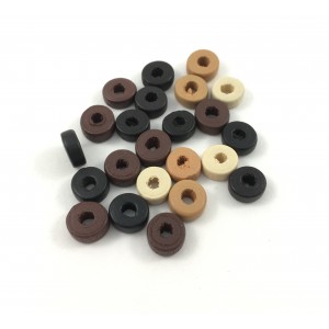 8x3 mm mixed colors rondelle wood beads (pack of 8 grams)